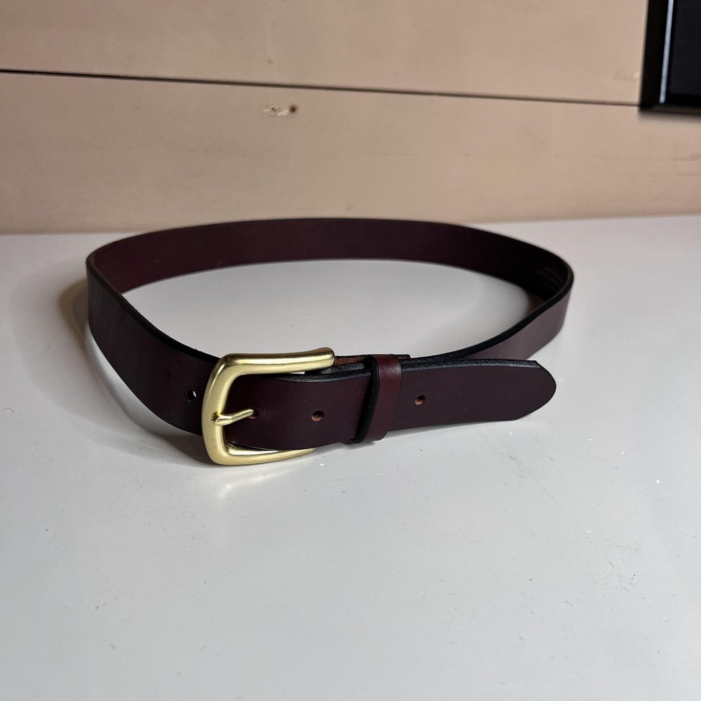 Brighton Leather Belt Mens 38 Brown Brass Buckle Dress Made In USA 21807